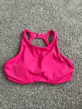 Athleta Hot Pink High-Neck Swim Top Size 32 B/C